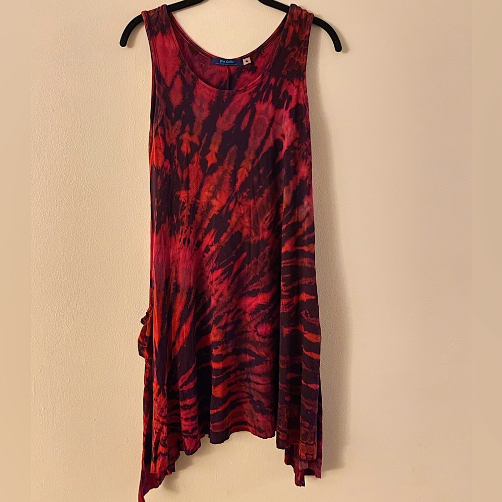 Tie Dye Festival Dress with Pockets- Blue Gecko
